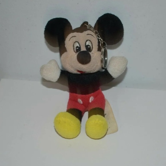 Vintage Disney Mickey Mouse Plush Keychain Disneyland Walt Disney World - Picture 5 of 6